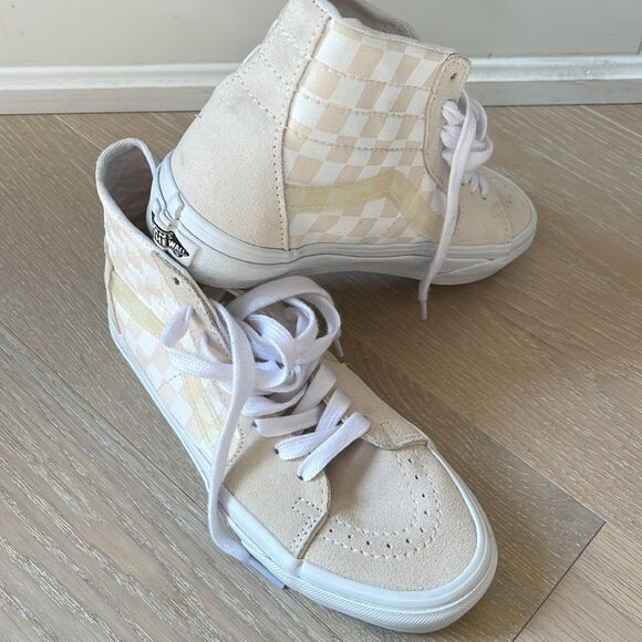 Vans Sk8-Hi Tapered 'Crystal Sidestripe Checkerboard' High-Top Sneakers - Picture 3 of 11